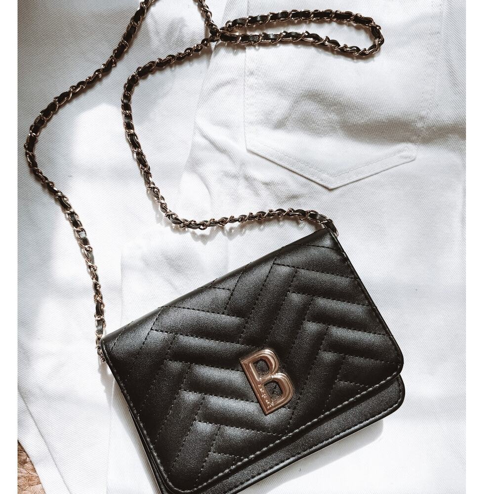 Bebe Black Crossbody Purse Bag Cushioned